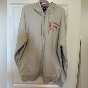 Under Armour Men's Project Rock Heavyweight Terry Full-Zip Hoodie, XL, White